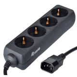 PRELUNGITOR UPS INTRARE IEC320 C14 CU 4 PRIZE SCHUKO IESIRE , 10A , Equip power strip 4 sockets for UPS